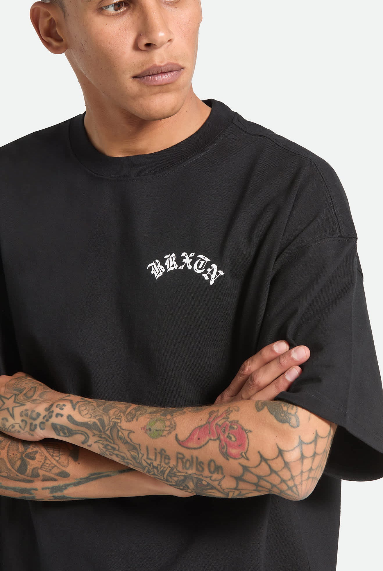 Men's Drive Short Sleeve Oversized T-Shirt in the color Black - Additional Fit image
