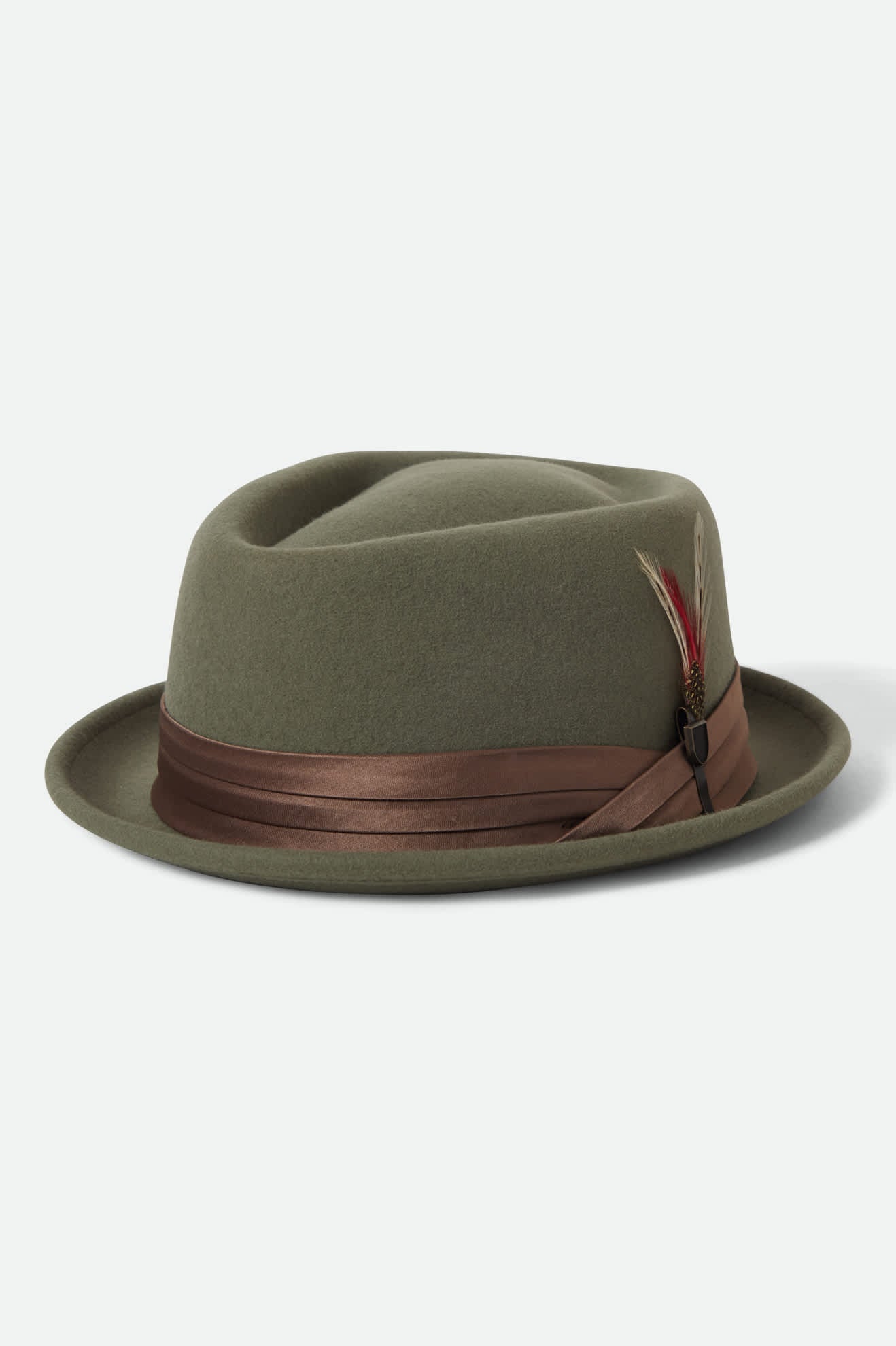 Unisex Stout Pork Pie in the color Olive Surplus/Bronze - Front Product View