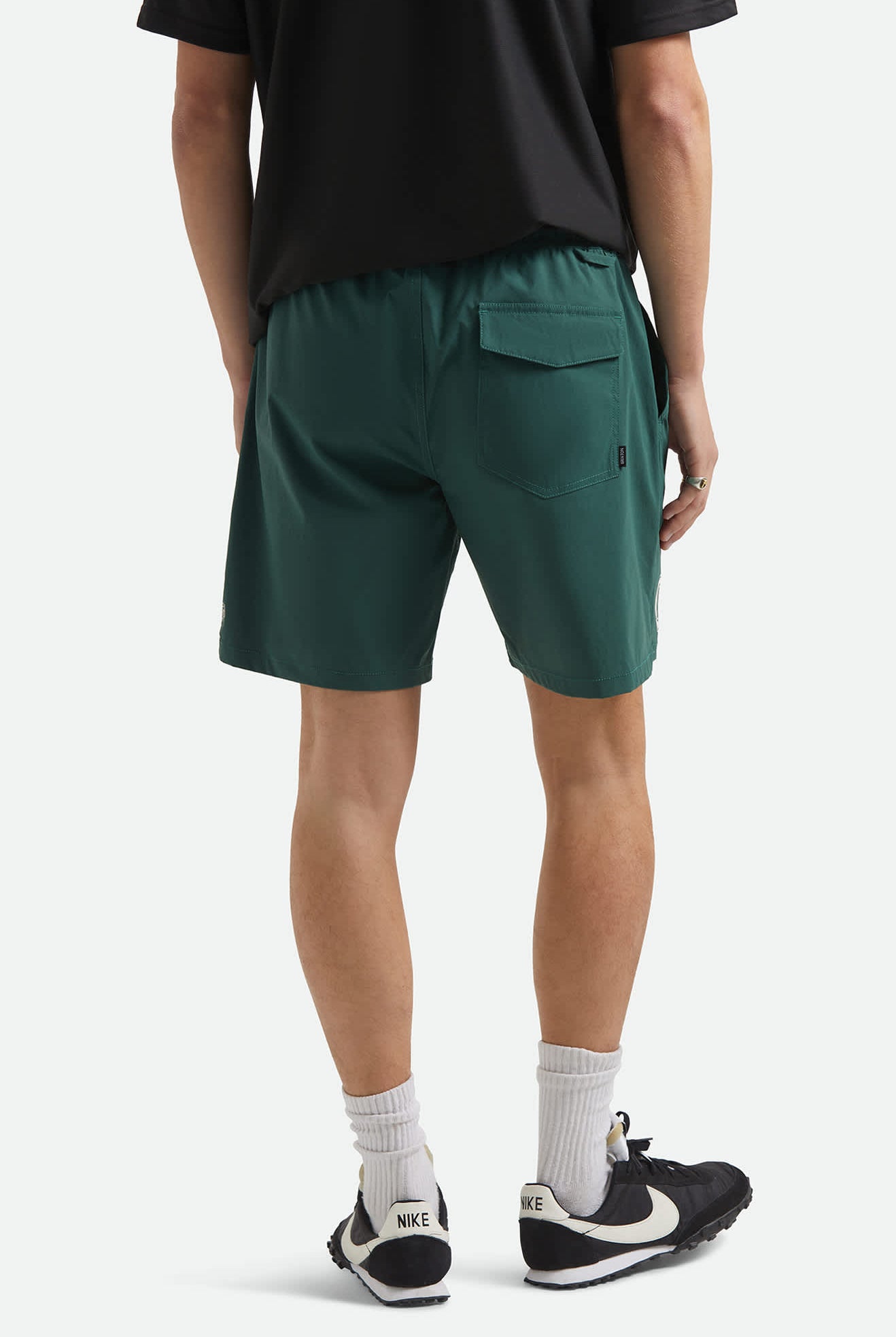 Men's Everyday Stretch Hybrid Short 7" in the color Primal Green - Men's Back View