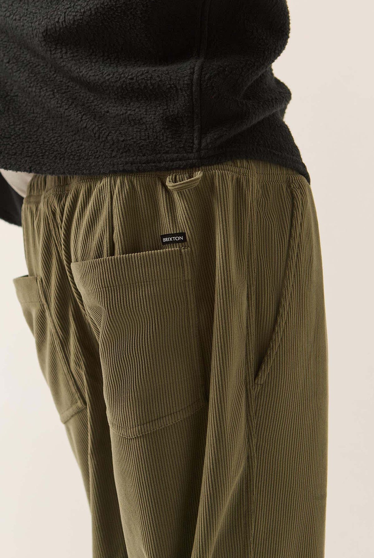 Men's Everyday E-Waist Corduroy Pant in the color Olive Surplus Corduroy - Men's Side View