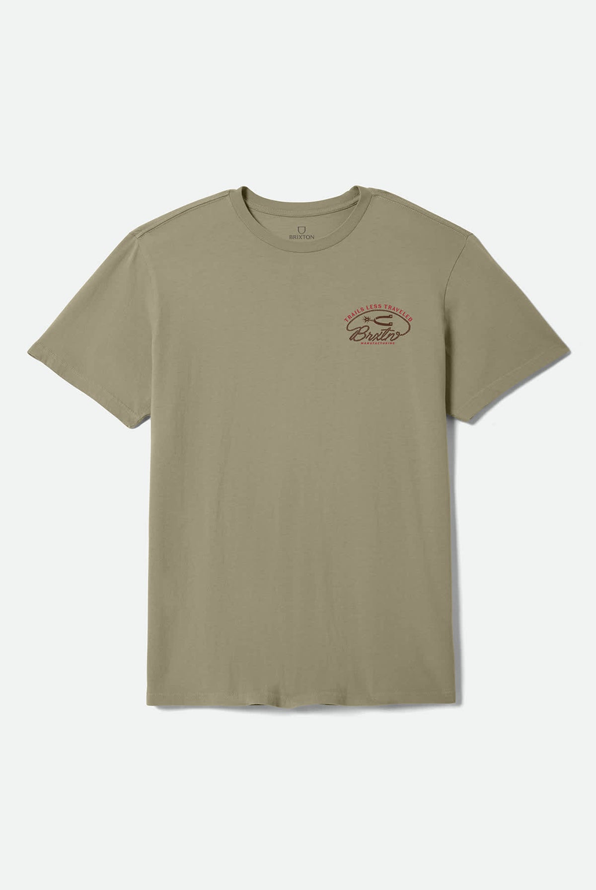 Men's Trails Standard T-Shirt in the color Olive Surplus Worn Wash - Front Product View