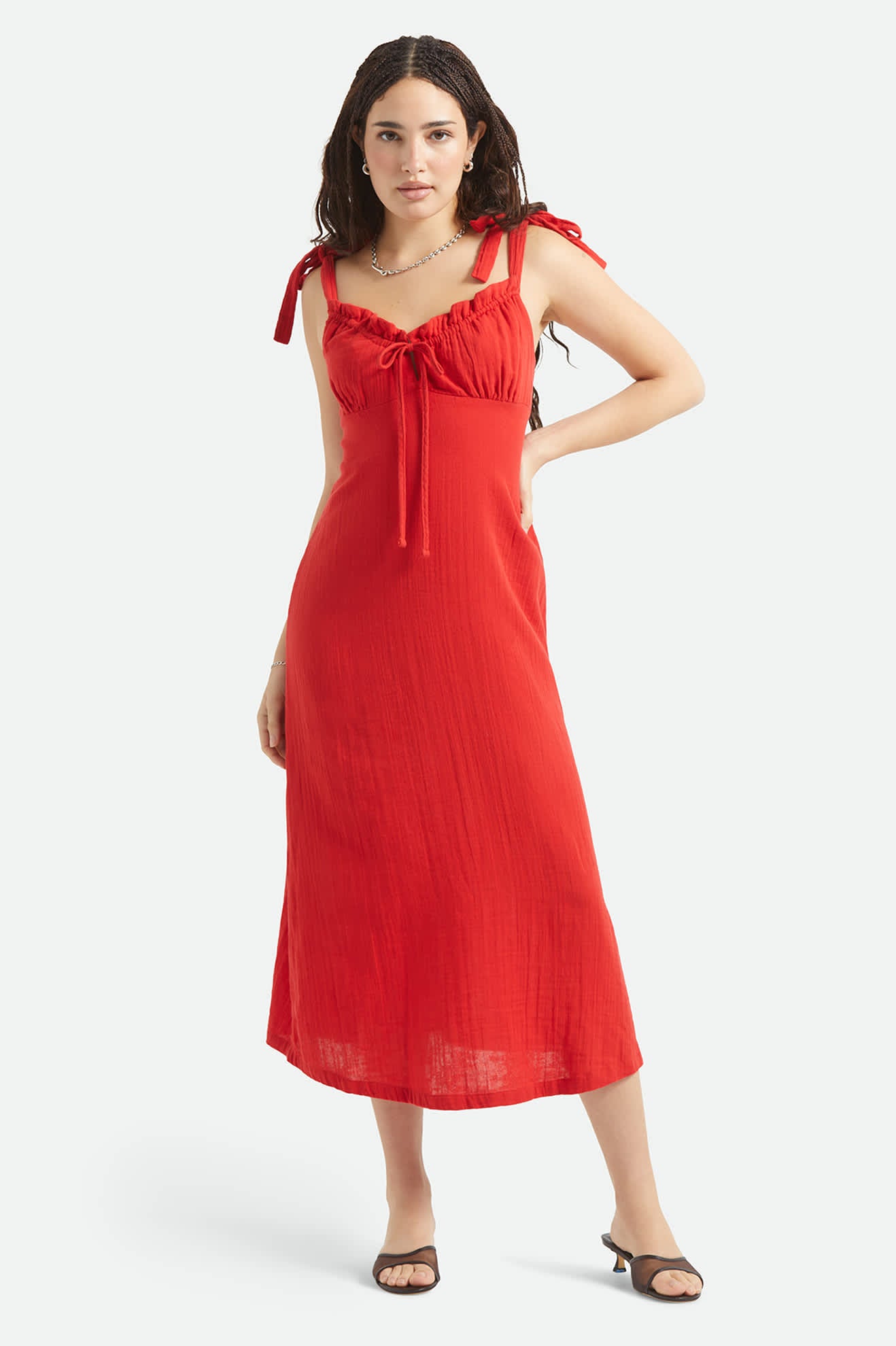 Women's The Tie Dress in the color Adrenaline Rush - Additional Fit image