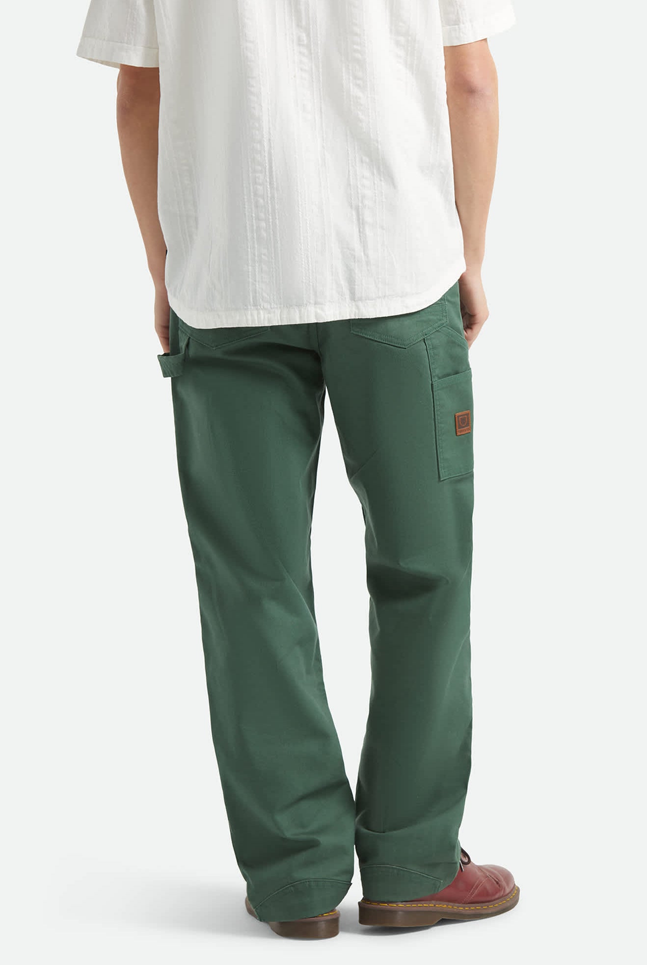 Men's Builders Carpenter Stretch Pant in the color Primary Green - Men's Back View