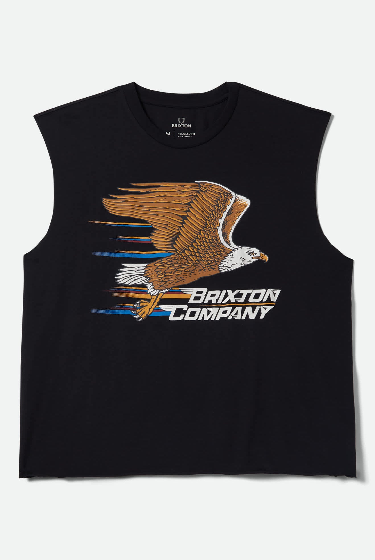 Men's Free Muscle Tank Top in the color Black Worn Wash - Front Product View