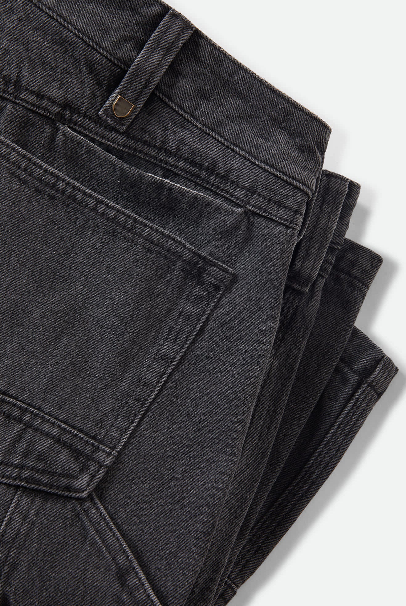 Men's Builders Carpenter Baggy Short in the color Washed Black Denim - Additional Laydown image