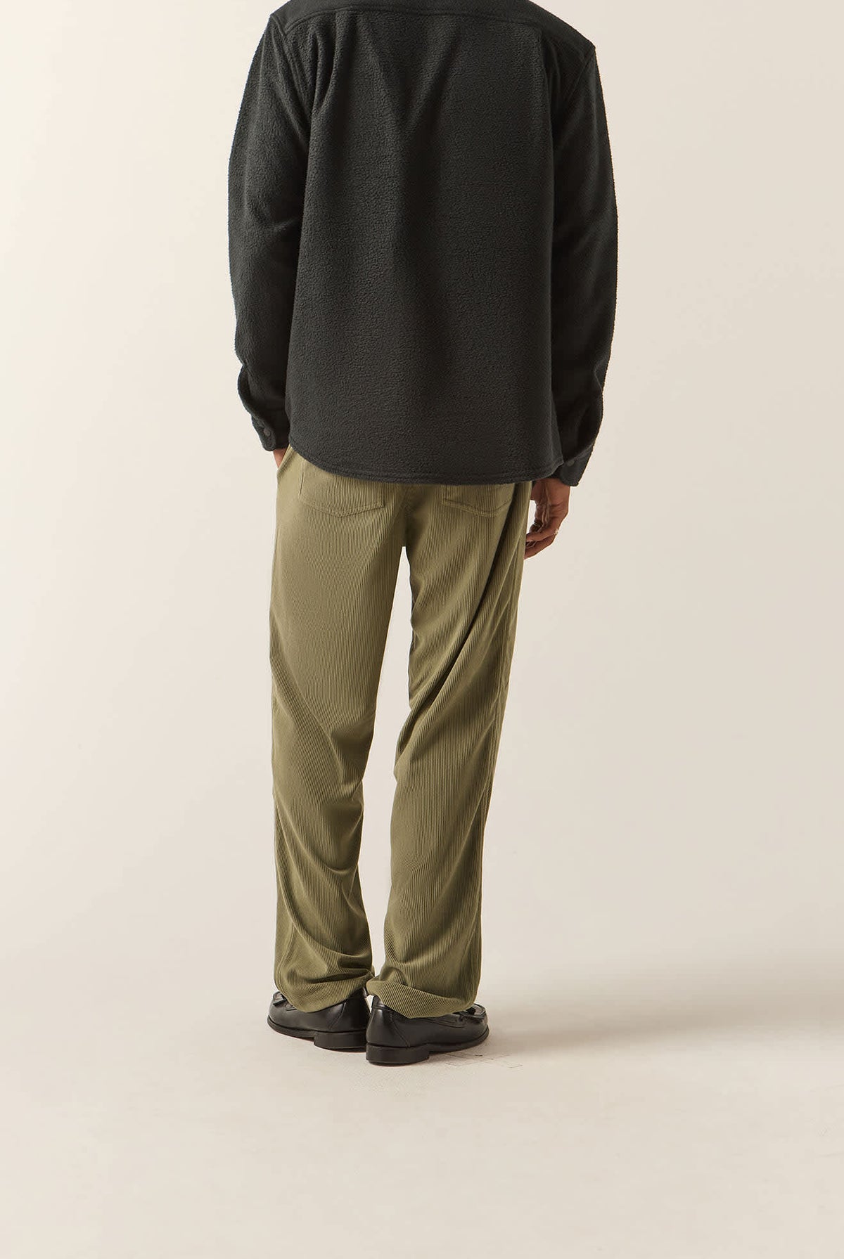 Men's Everyday E-Waist Corduroy Pant in the color Olive Surplus Corduroy - Men's Back View