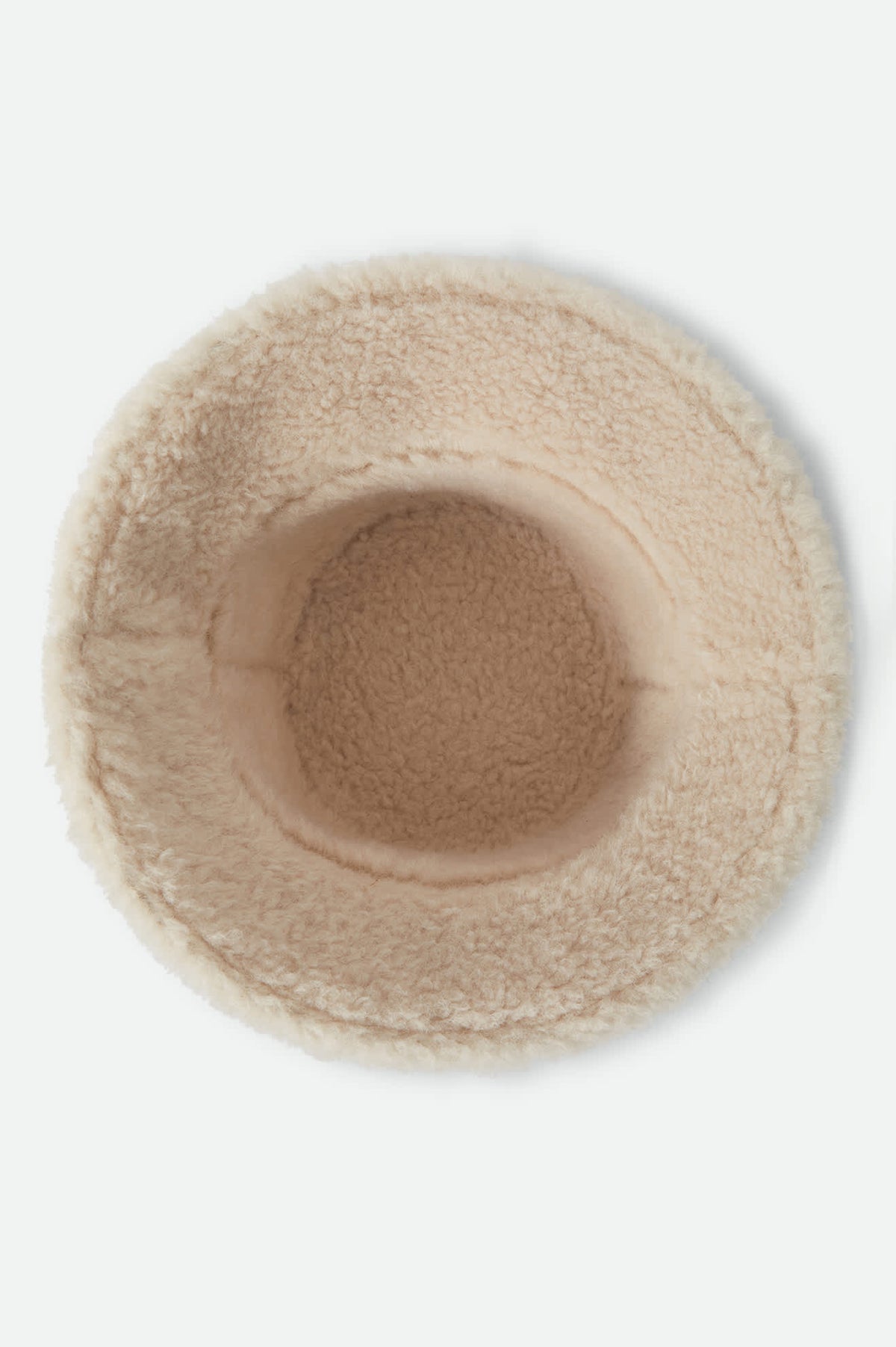 Women's Ellee Cozy Bucket Hat in the color Natural Sherpa/Faux Suede - Additional Laydown image