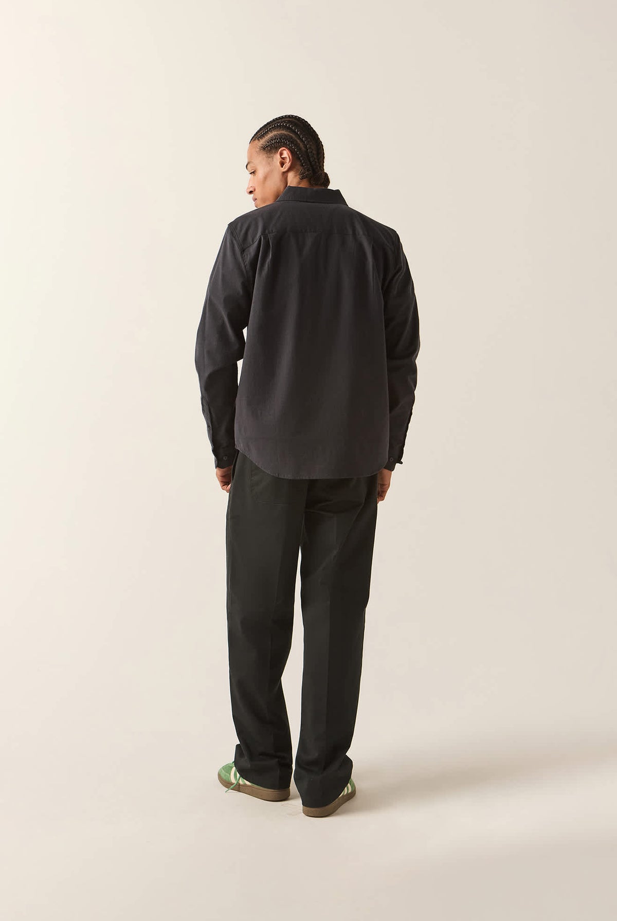 Men's Sanford Shirt in the color Black - Men's Back View