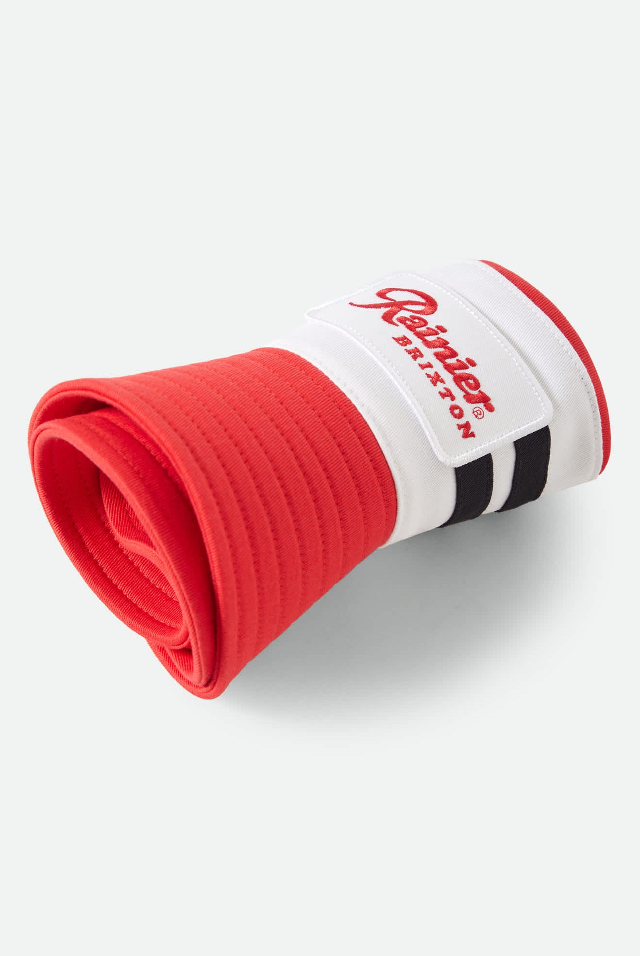 Unisex Rainier X Brixton Boonie in the color Natural/Red - Additional Laydown image