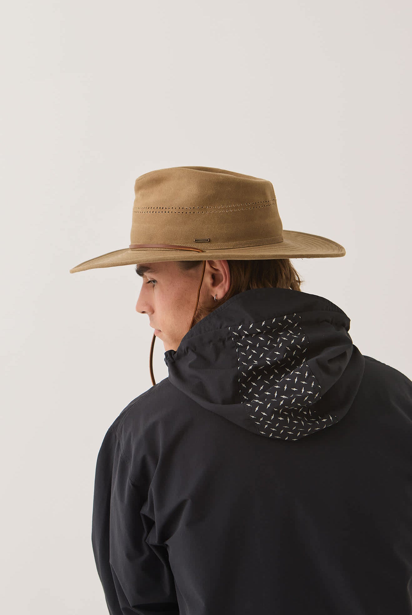 Unisex Beck Journey Canvas Hat in the color Khaki - Men's Side View
