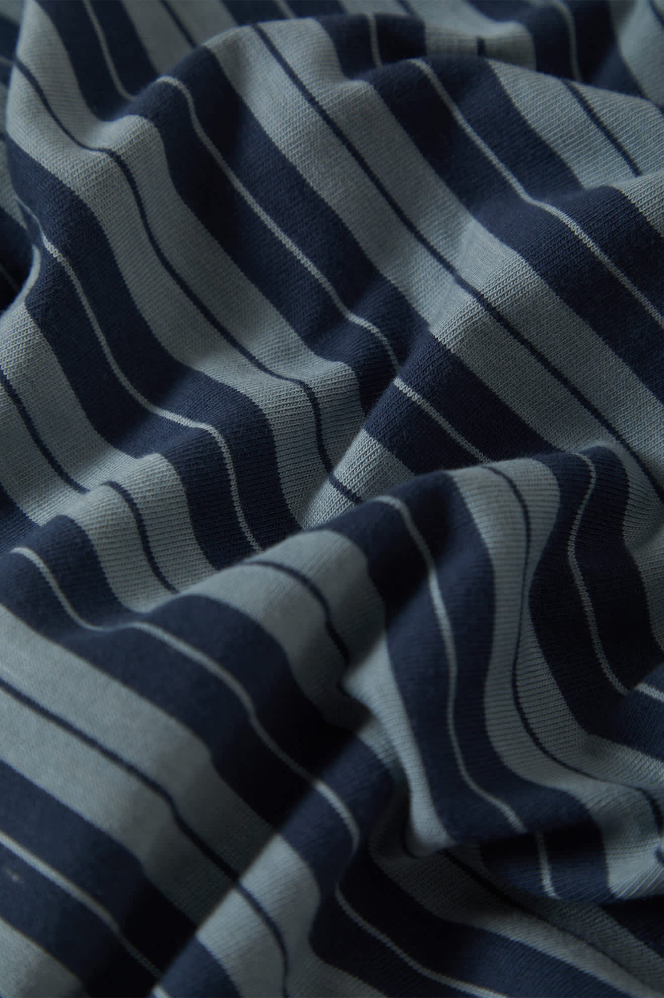 Men's Nova Stripe Short Sleeve Pocket T-Shirt in the color Midnight Blue/Future Grey Worn Wash - Additional Laydown image