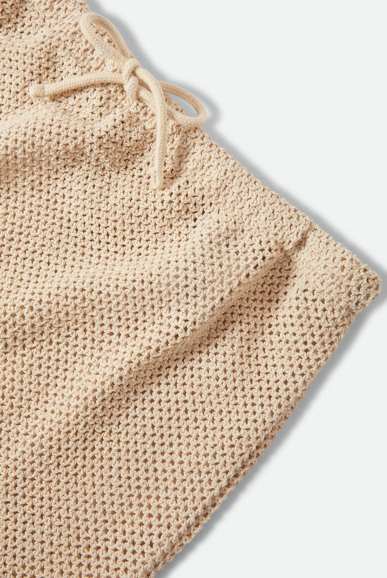 Women's Mini Crochet Skirt in the color Timeless Taupe - Additional Laydown image