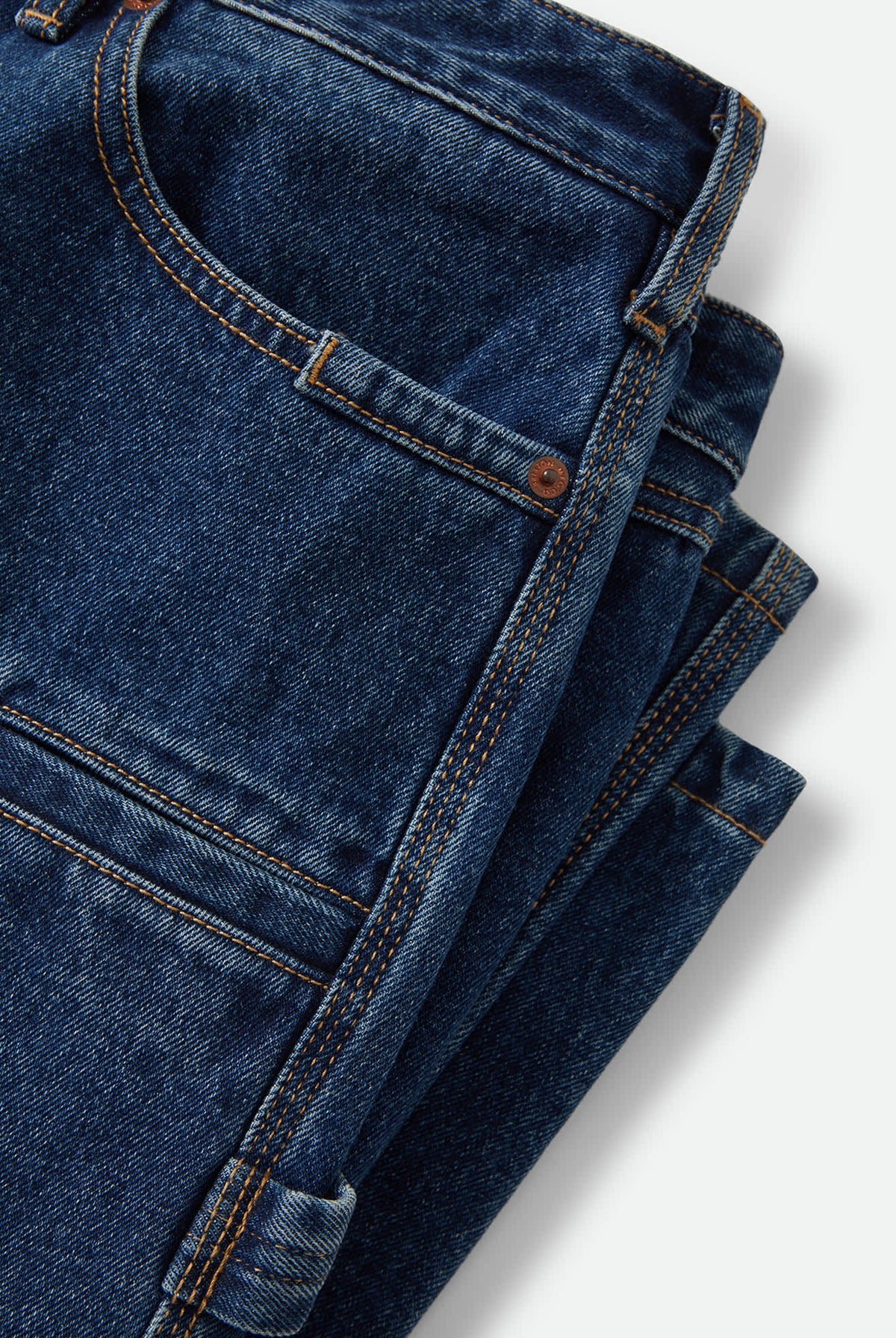Men's Builders Carpenter Pant in the color Dark Denim - Additional Laydown image