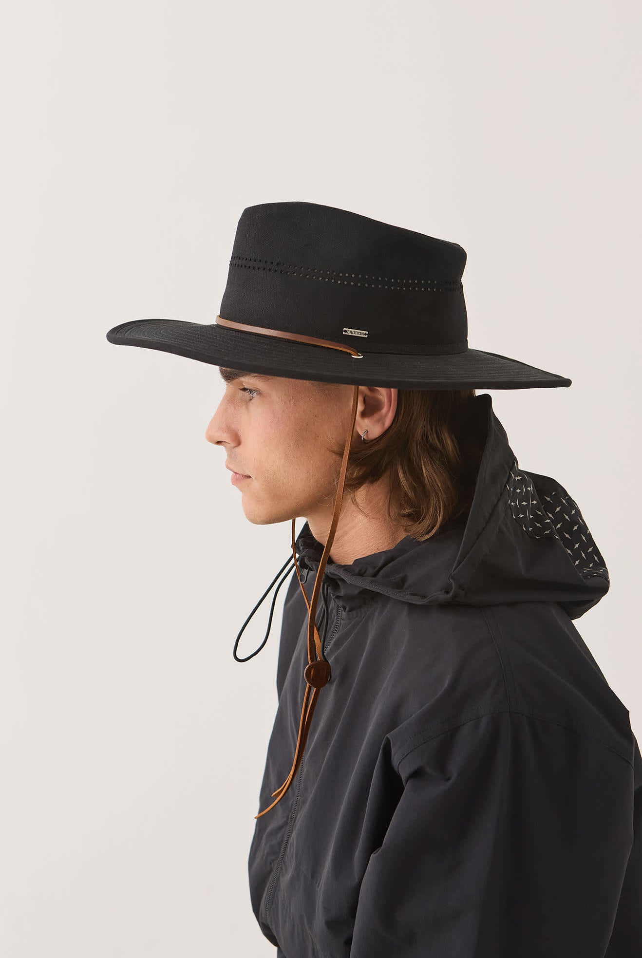 Unisex Beck Journey Canvas Hat in the color Black - Men's Side View