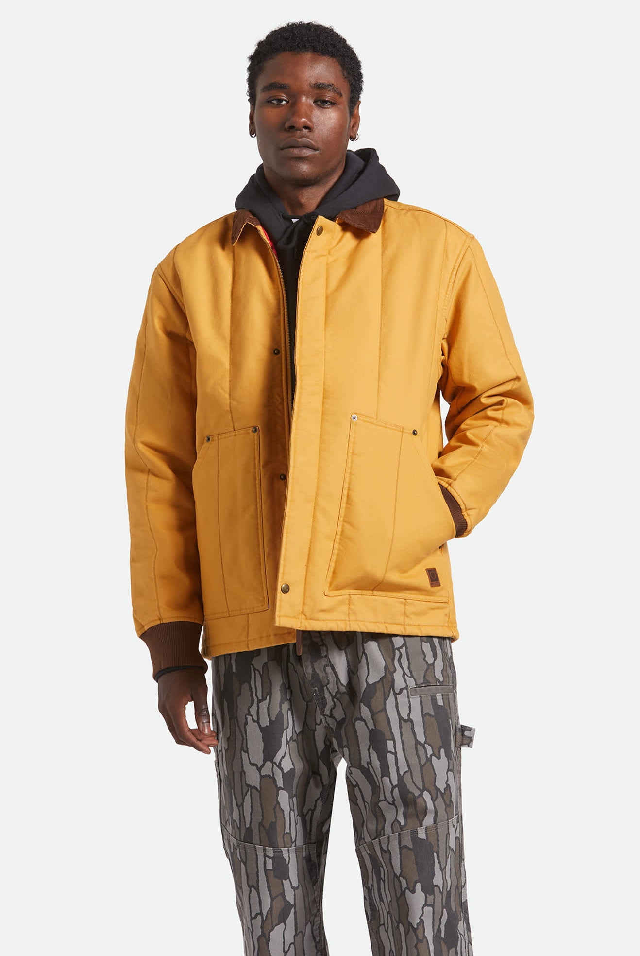 Men's Builders Ranch Jacket in the color Spruce Yellow - Men's Front View