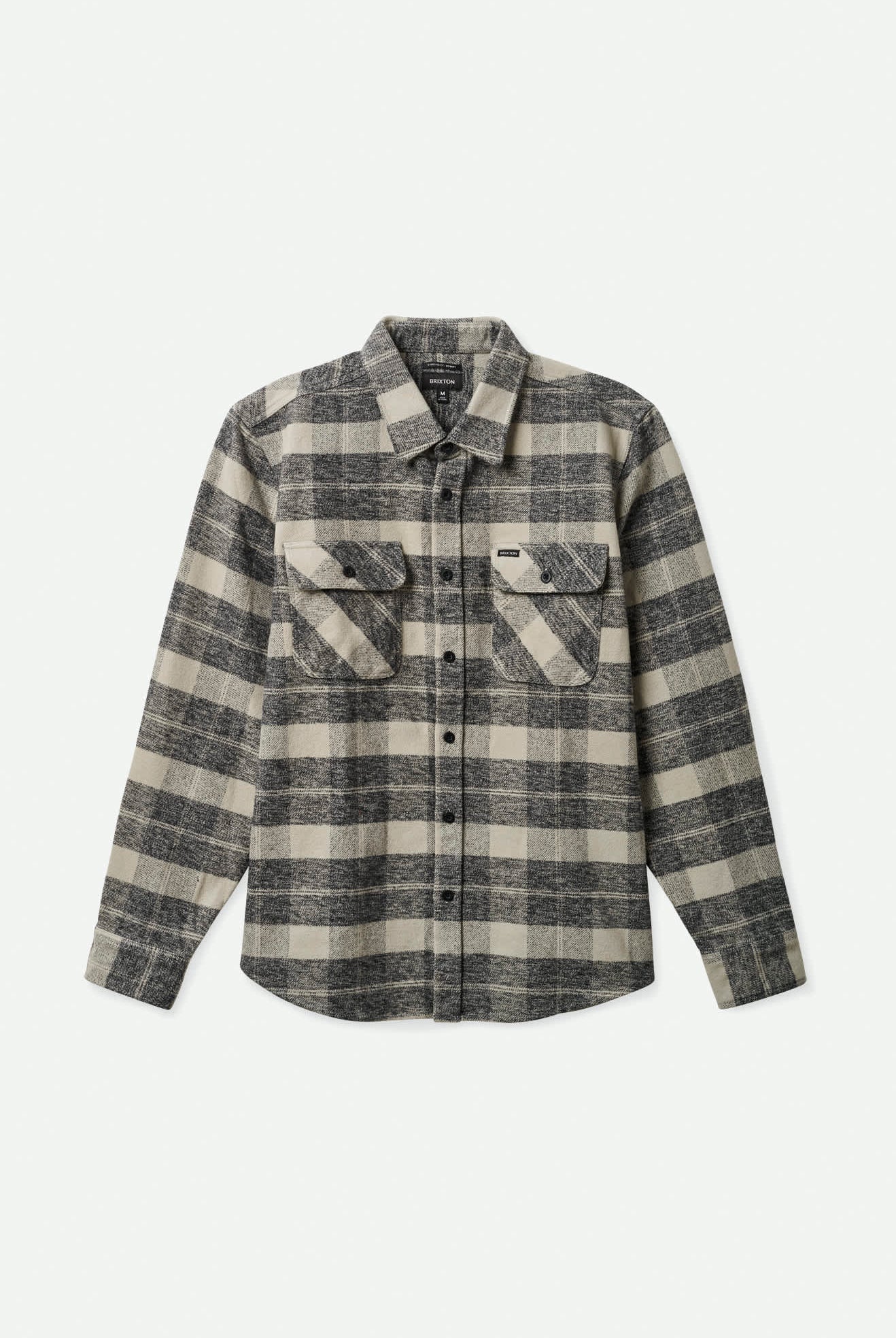 Men's Bowery Heavyweight Flannel in the color Black/Charcoal - Front Product View