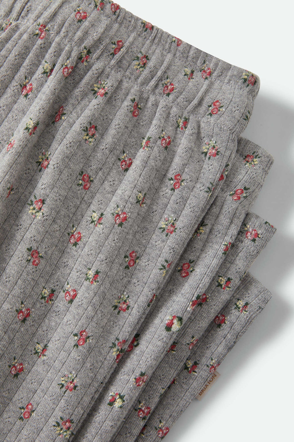 Women's Off Duty Pointelle Lounge Pant in the color Heather Grey Ditsy Floral - Additional Laydown image