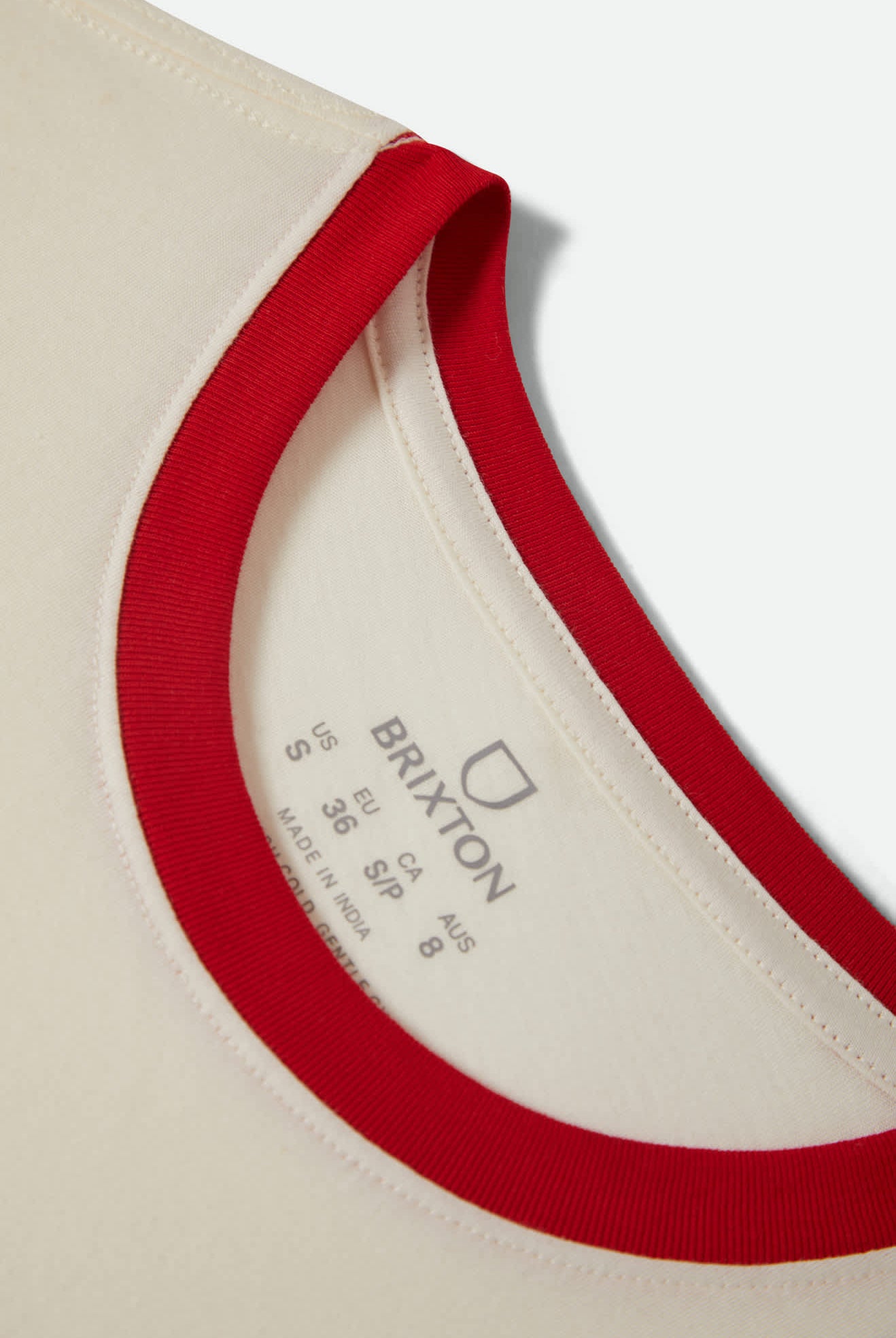 Women's Pegasus Slim Crew T-Shirt in the color Vintage White - Additional Laydown image