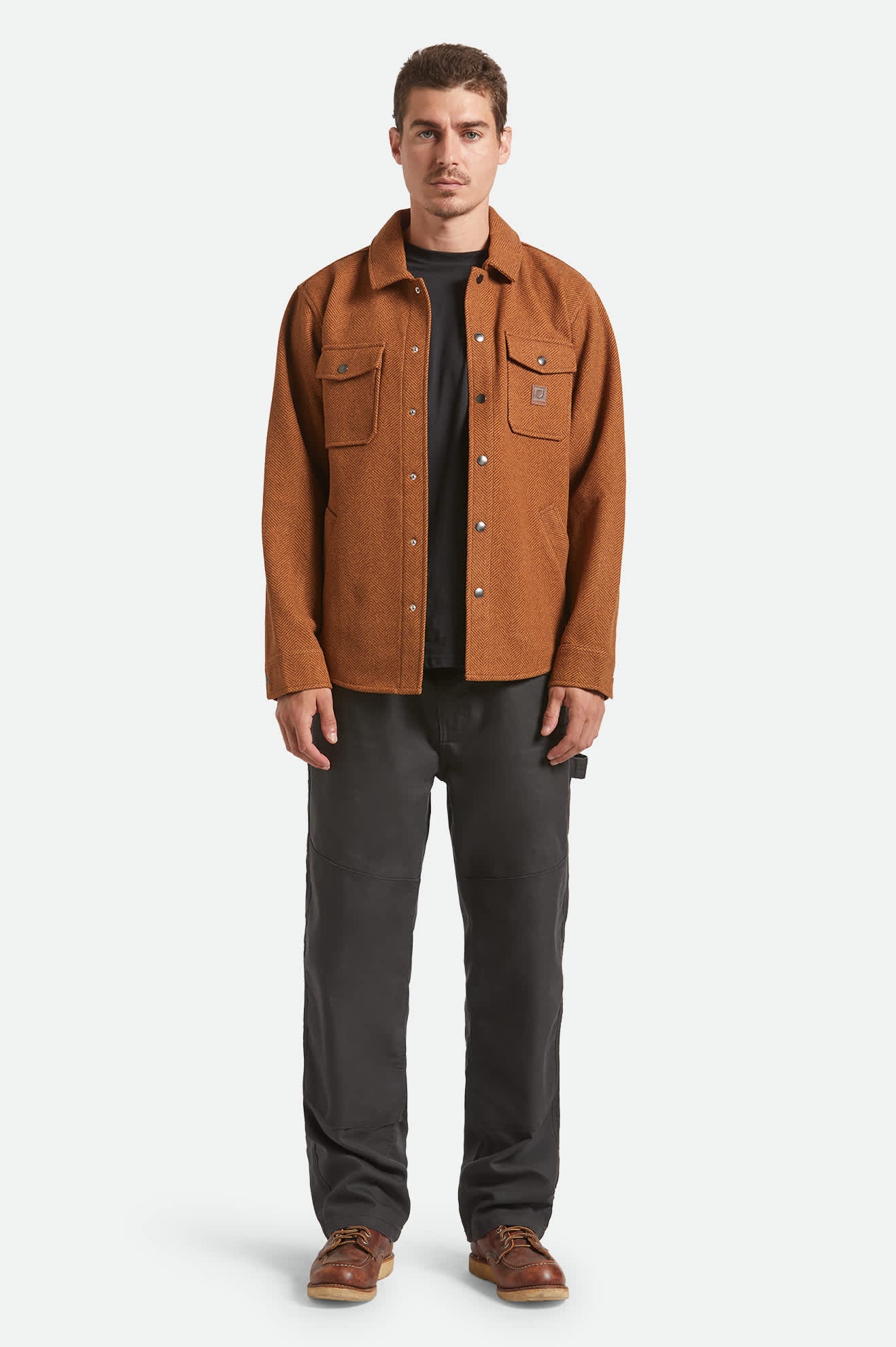 Men's Durham Brushed Menswear Jacket in the color Brushed Pinecone - Additional Fit image