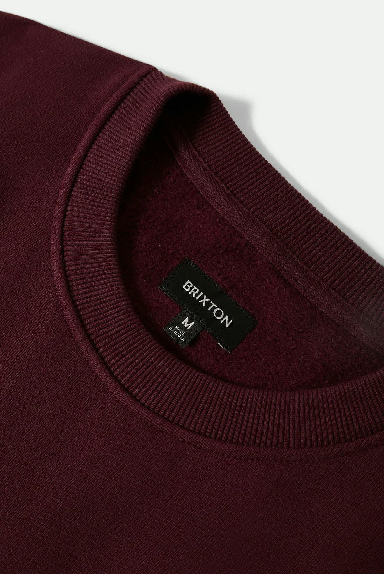 Men's Embroidered Heavyweight Oversized Crew in the color Port - Additional Laydown image