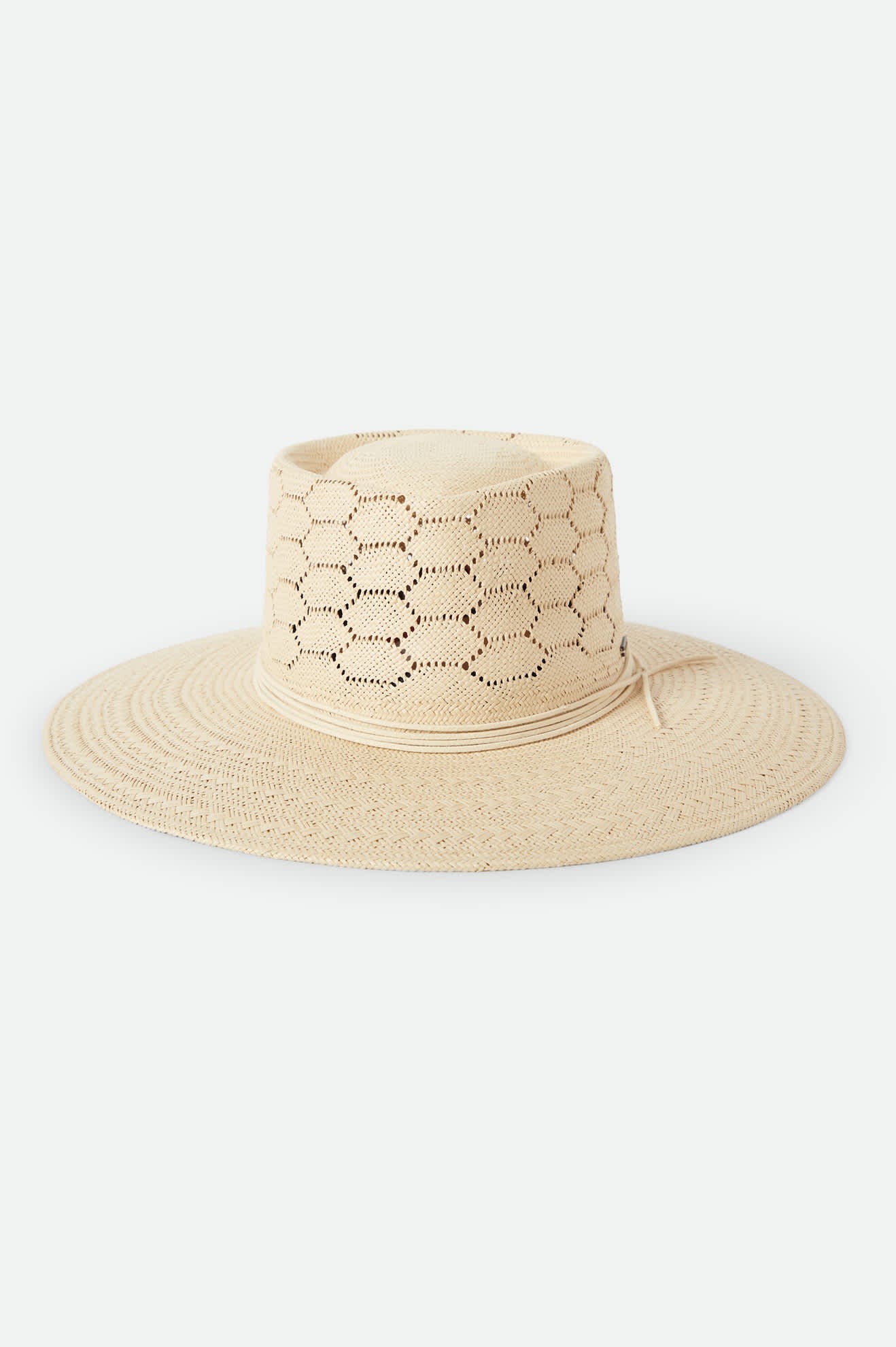 Women's Porto Straw Fedora in the color Natural - Additional Laydown image