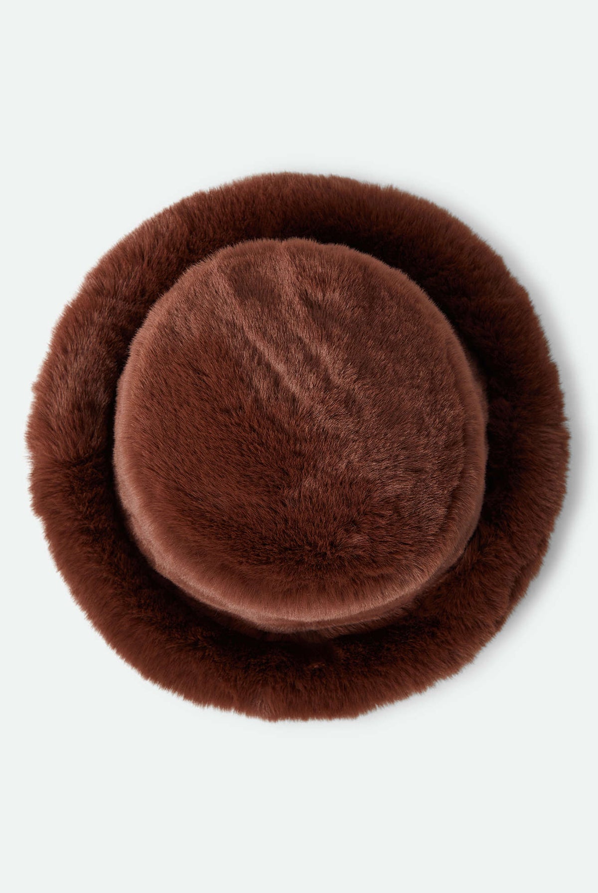 Women's Ellee Cozy Bucket Hat in the color Toffee Faux Fur - Additional Laydown image