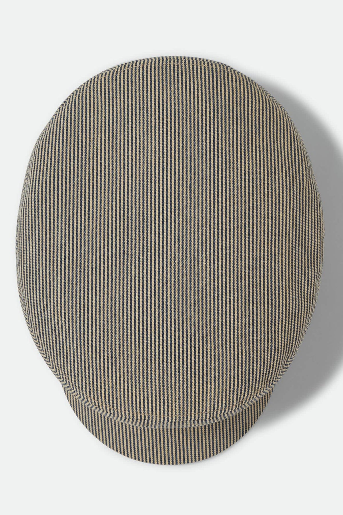 Unisex 76 Fiddler Fisherman Cap in the color Navy/Off White Hickory Stripe - Additional Laydown image