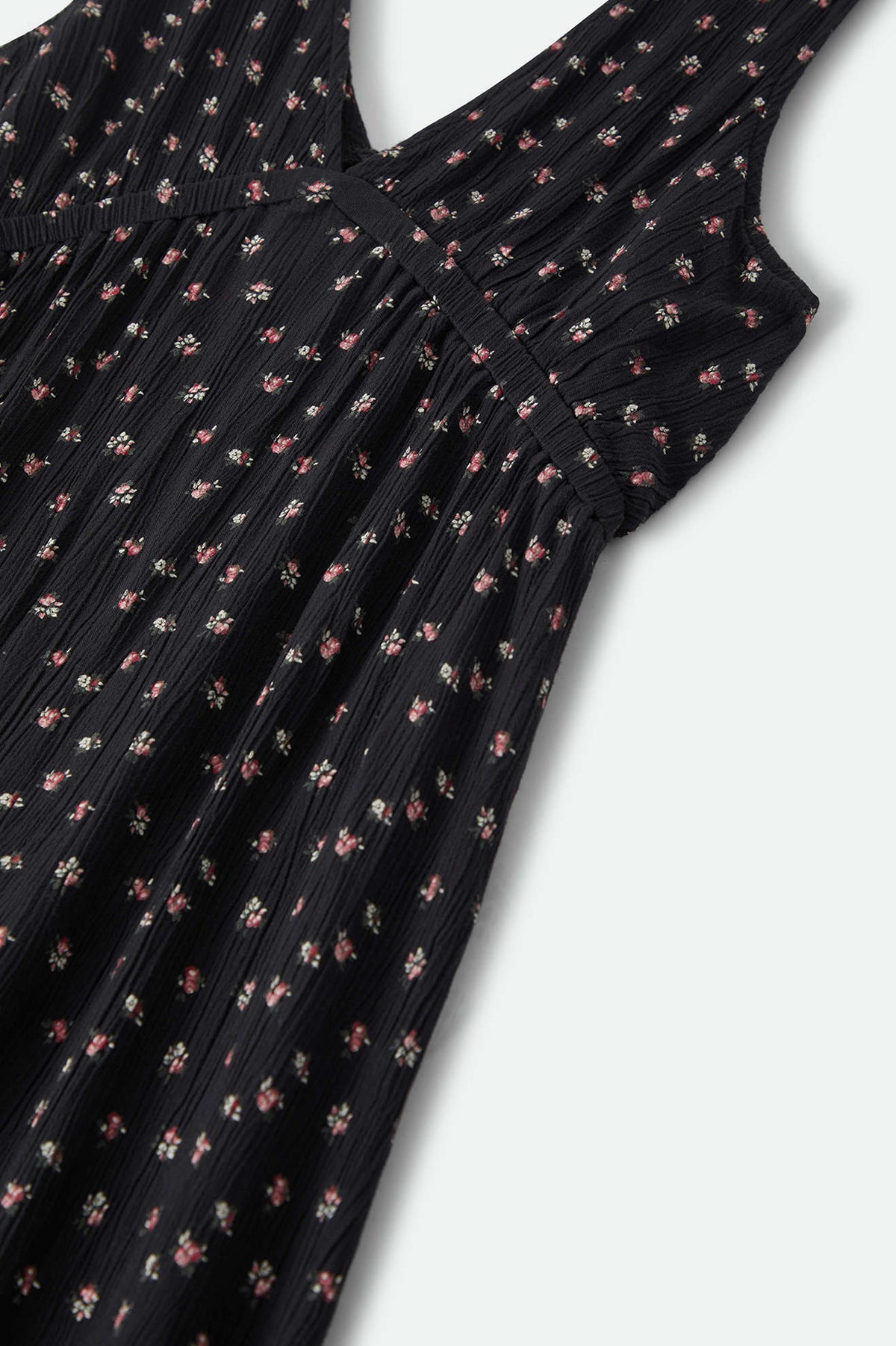 Women's The Molly Silky Dress in the color Black Ditsy Floral - Additional Laydown image