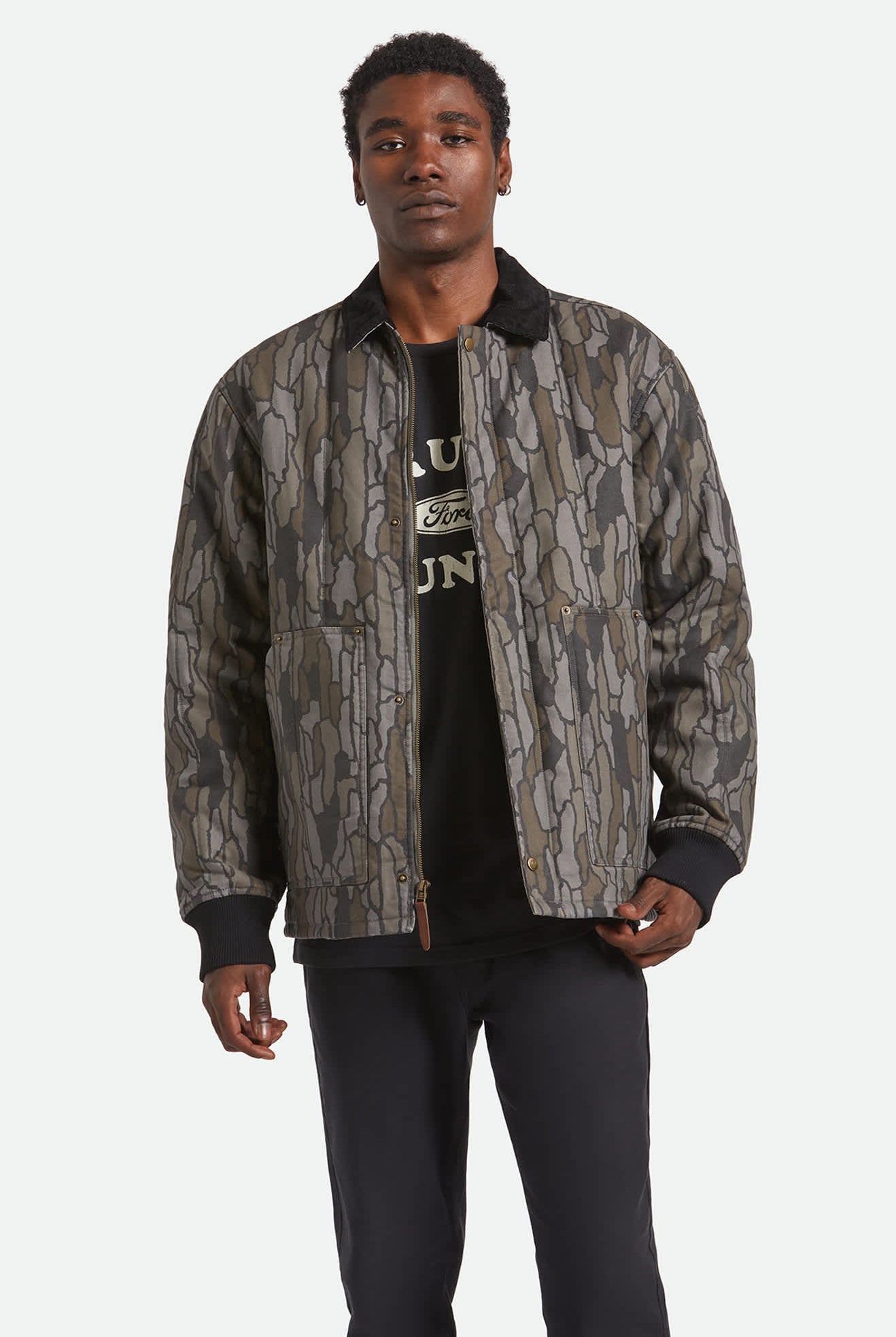 Men's Builders Ranch Jacket in the color Bark Camo - Men's Front View