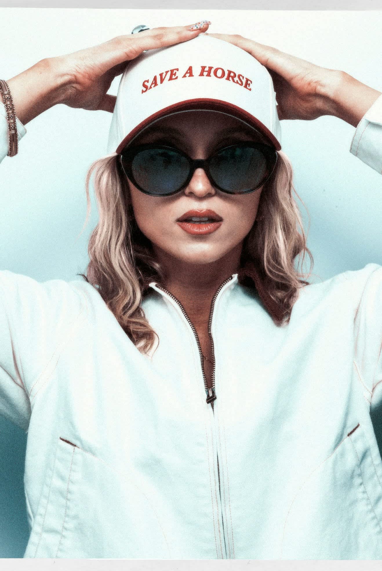 Women's Save A Horse Netplus Snapback in the color Crimson/Off White - Additional Fit image