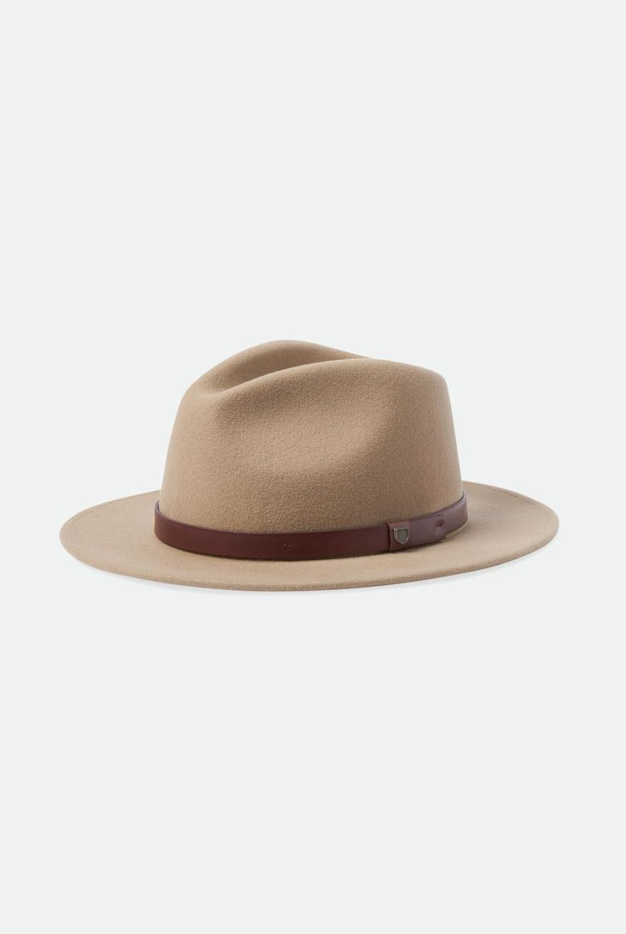 Brixton Unisex Messer Fedora - Sand | Main
