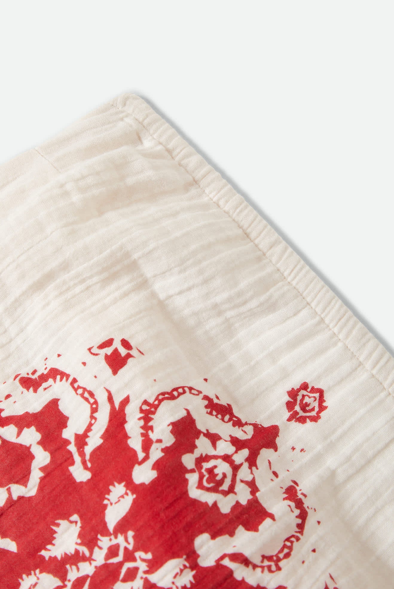 Women's The Lola Tube Top in the color Off White/Robust Red - Additional Laydown image