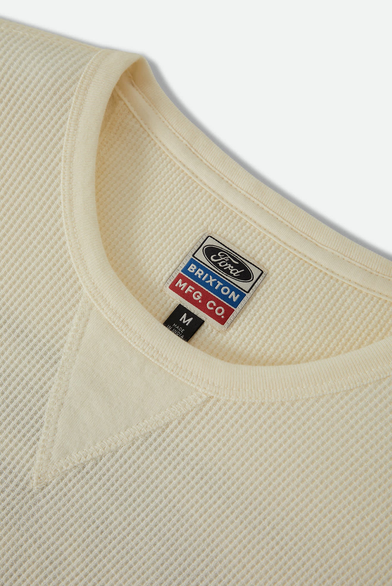 Men's Ford Service Dept Waffle T-Shirt in the color Wimbledon White - Additional Laydown image
