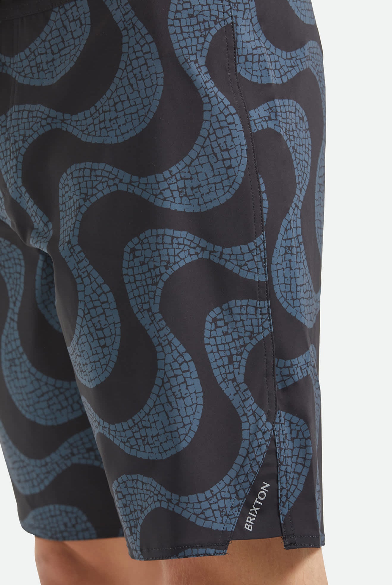 Men's Blitz Boardshort 19" in the color Black/Future Grey Warped Tile - Additional Fit image