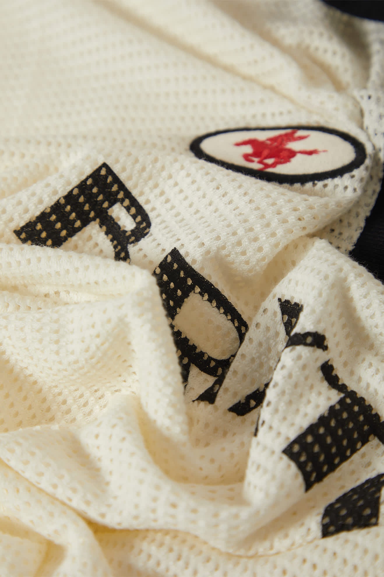 Women's Varsity T-Shirt in the color Off White/Black - Additional Laydown image