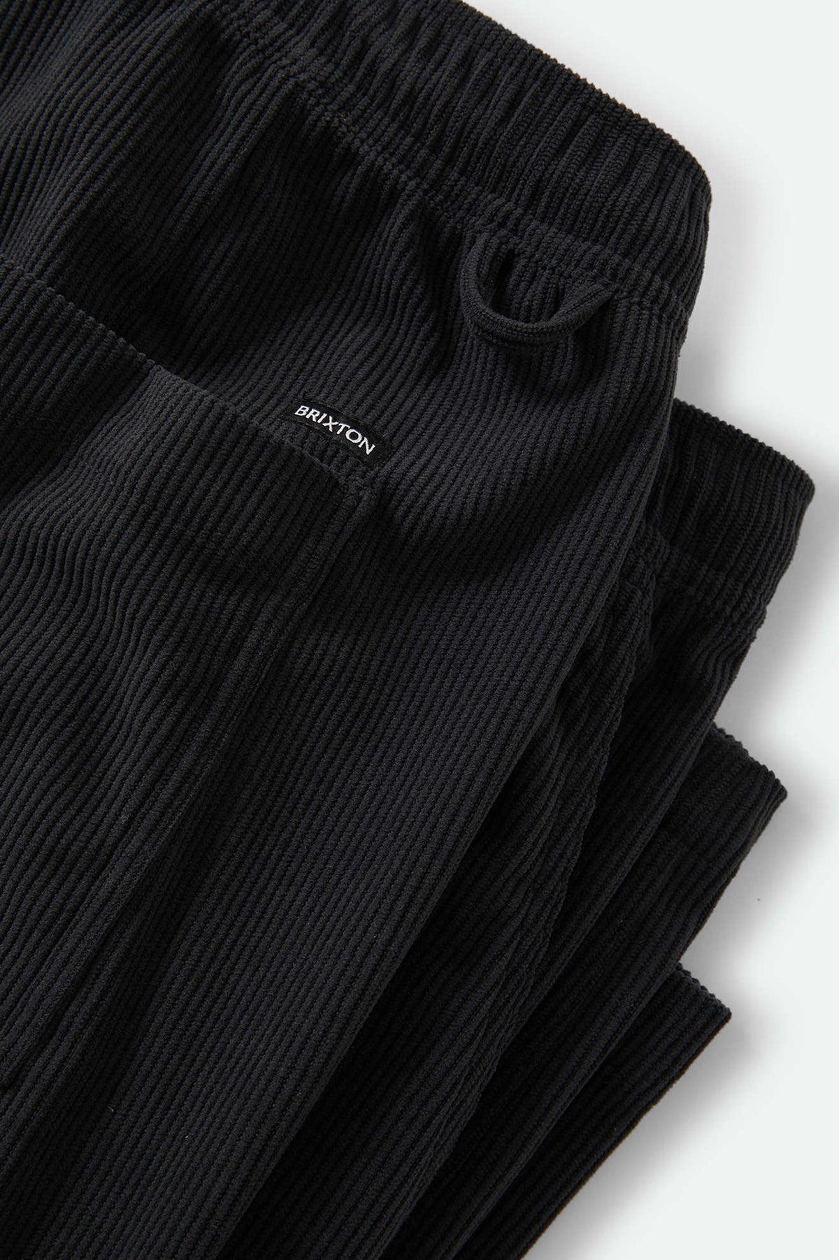 Men's Everyday E-Waist Corduroy Pant in the color Black Corduroy - Additional Laydown image