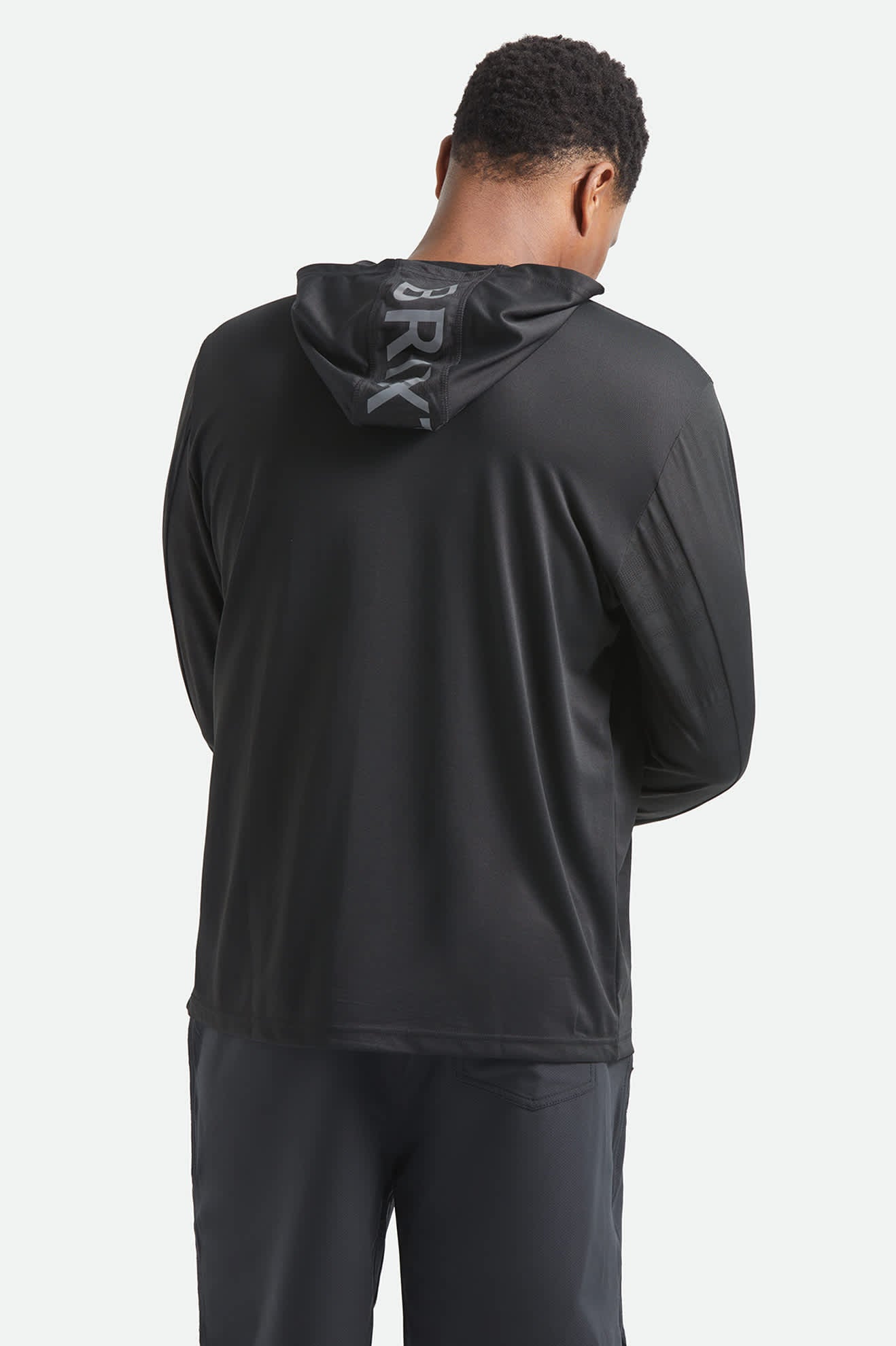 Men's Journey Long Sleeve Sun Hoodie in the color Black - Additional Fit image
