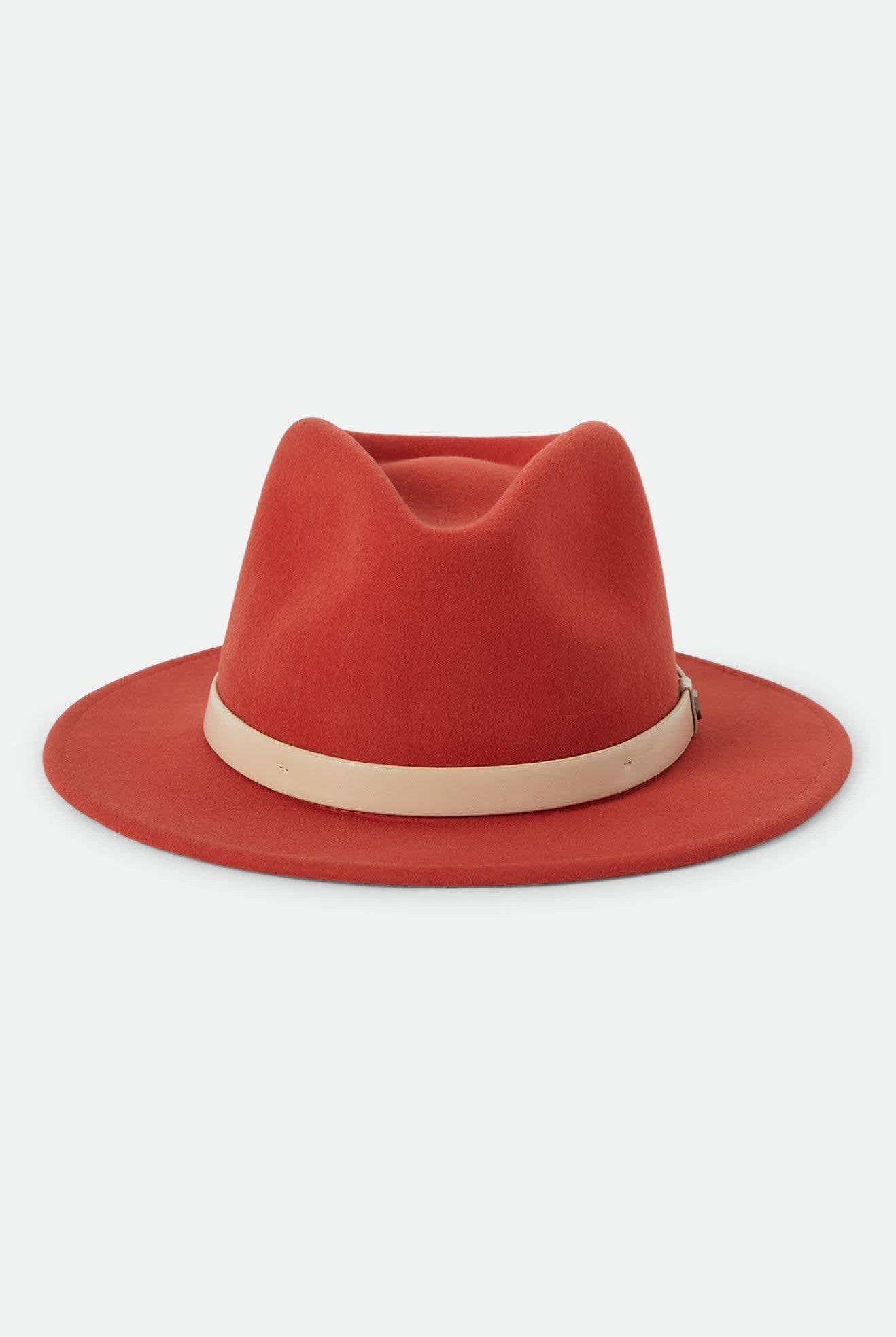 Unisex Messer Fedora in the color Red Earth/Wax Paper - Additional Laydown image