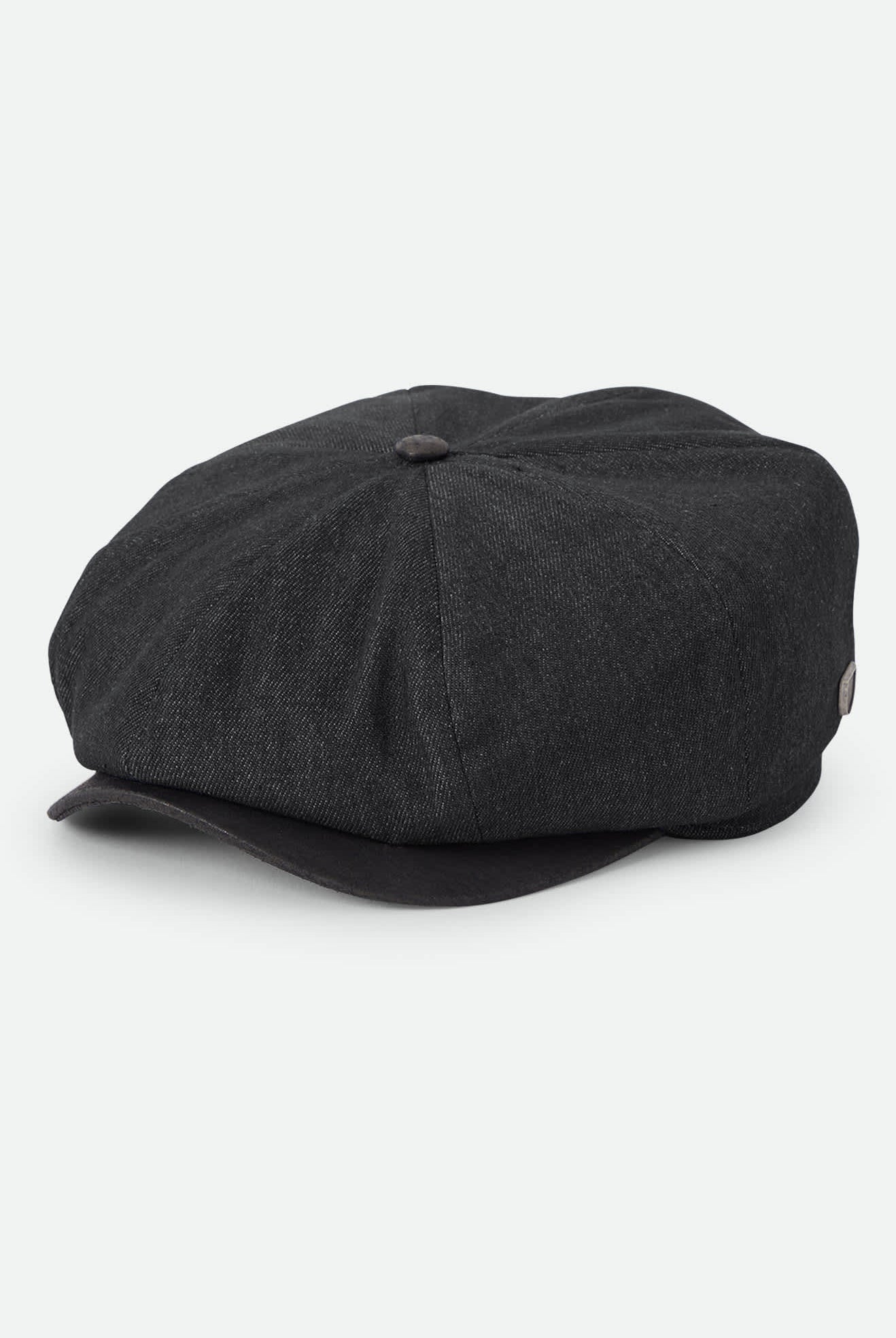 Unisex Brood Baggy Flannel Snap Cap in the color Black Denim/Black - Front Product View