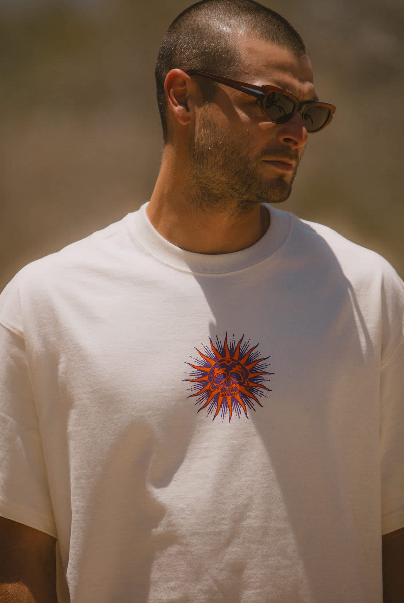 Men's Zephyr Short Sleeve Oversized Shirt in the color Cream - Men's Lifestyle image