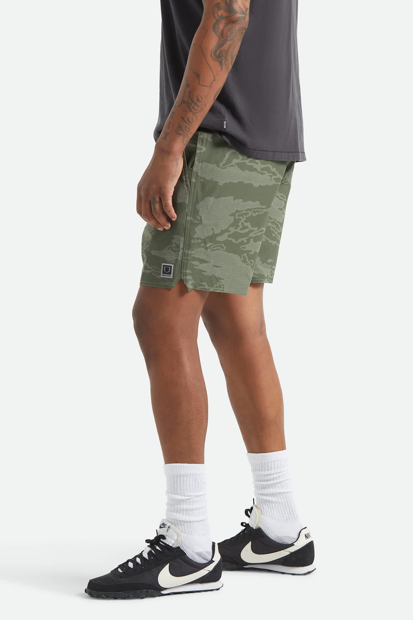 Men's Journey Active Short in the color Olive Tiger Camo - Additional Fit image