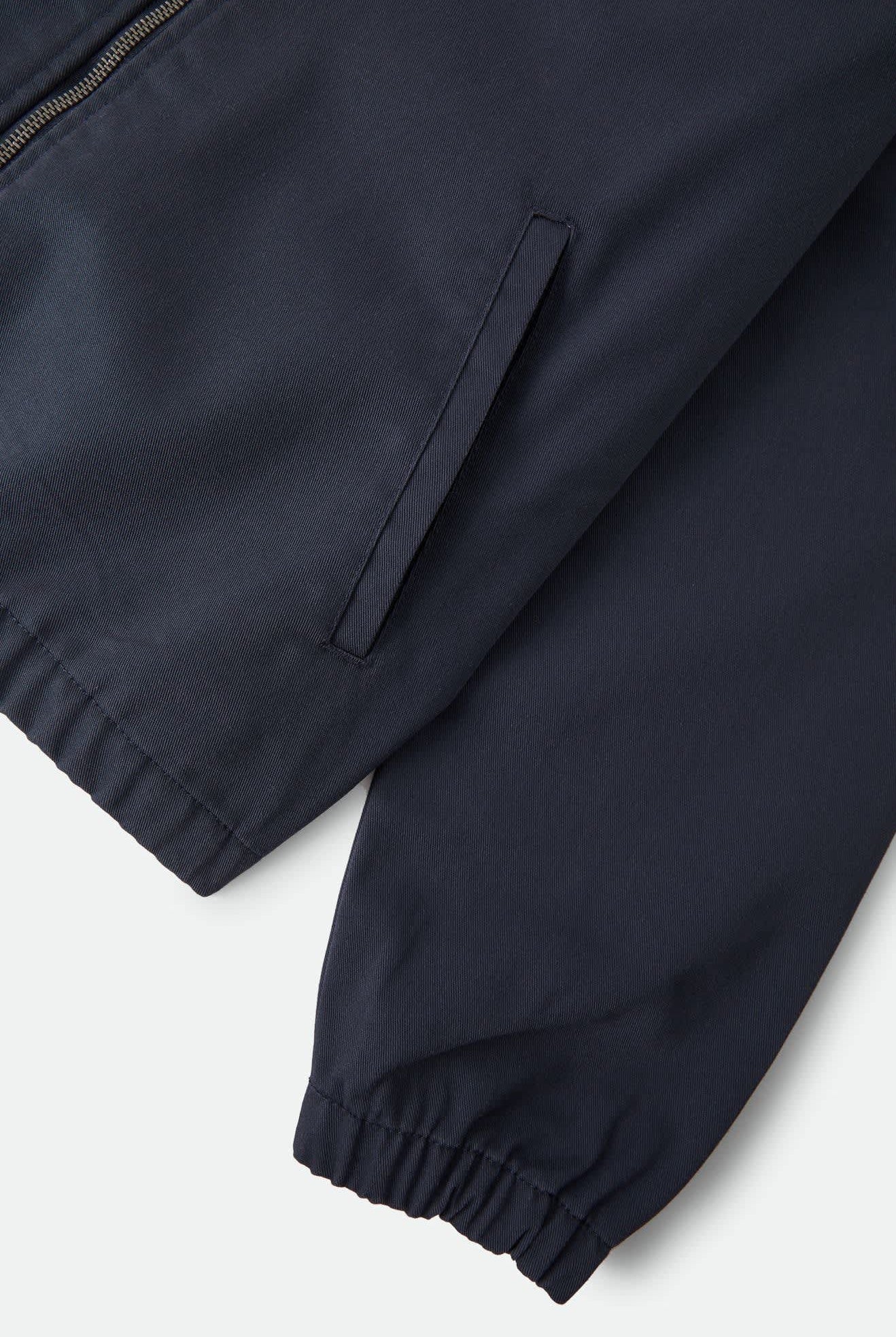 Men's Trademark Lightweight Garage Zip Jacket in the color Washed Navy - Additional Laydown image