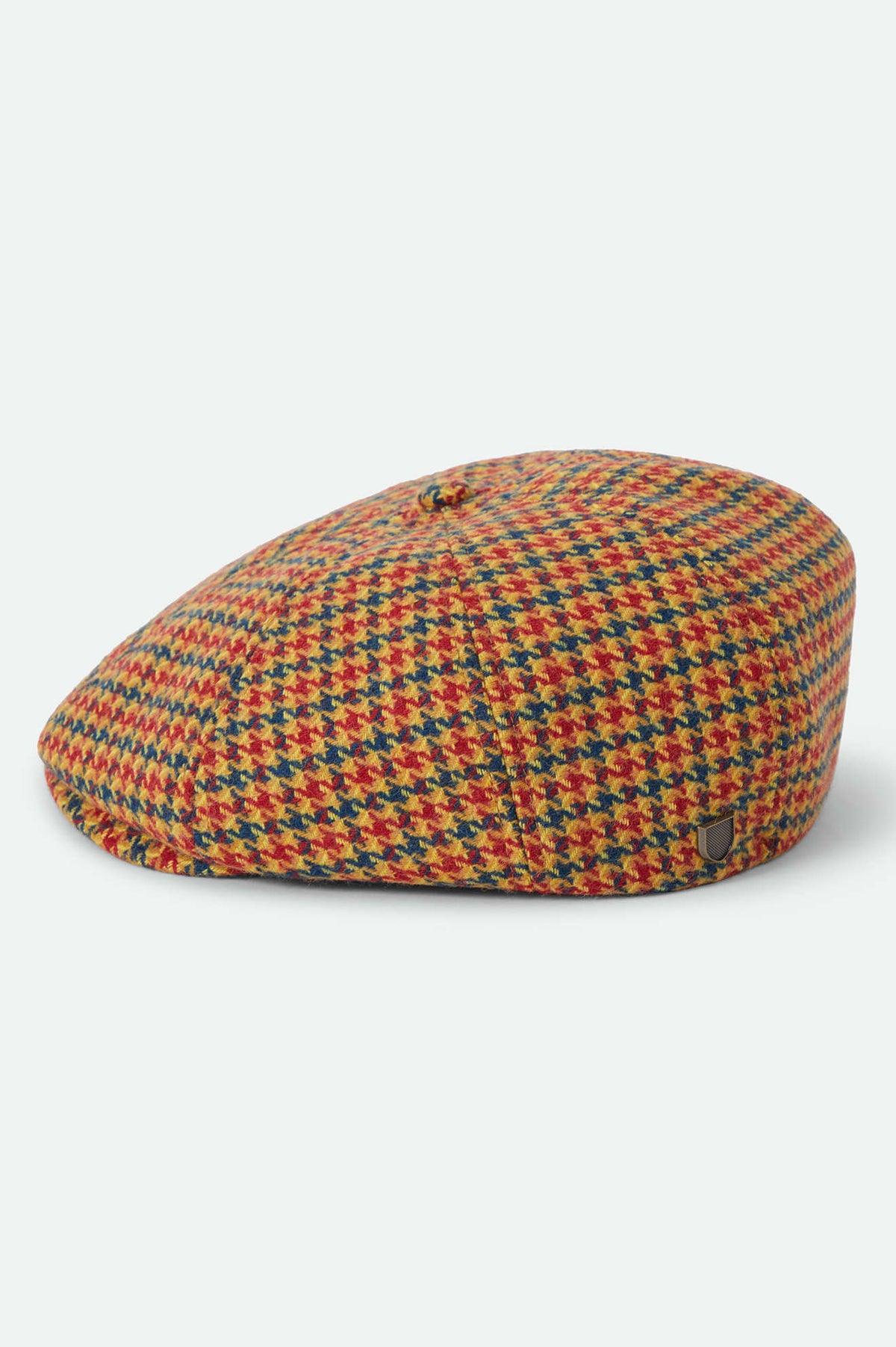 Unisex Brood Newsboy Cap in the color Taupe/Orange/Royal - Additional Laydown image
