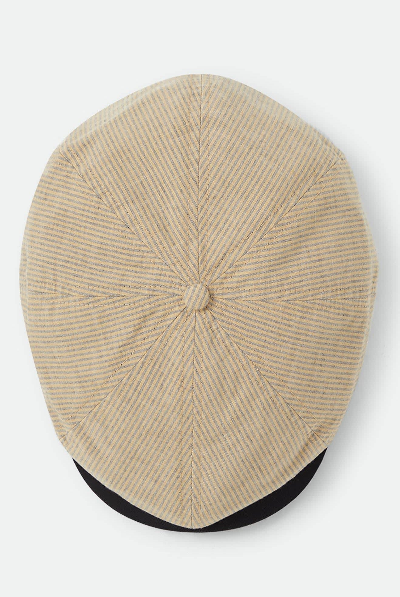 Unisex Brood Newsboy Cap in the color Khaki Stripe/Washed Black - Additional Laydown image