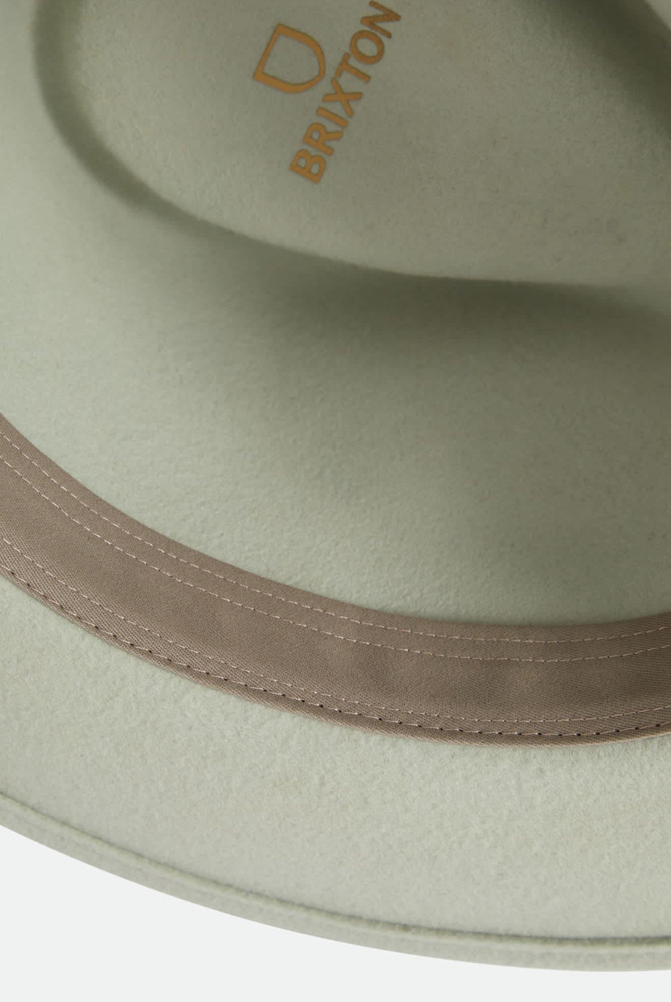Unisex Messer Fedora in the color Sea Foam/Timeless Taupe - Additional Laydown image