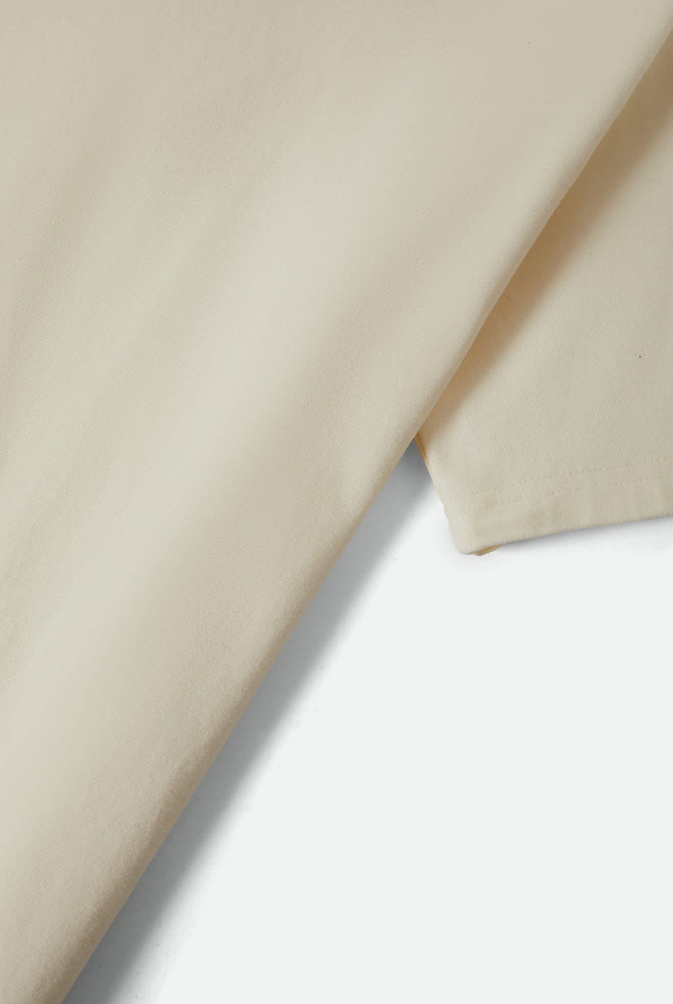 Men's Zephyr Short Sleeve Oversized Shirt in the color Cream - Additional Laydown image