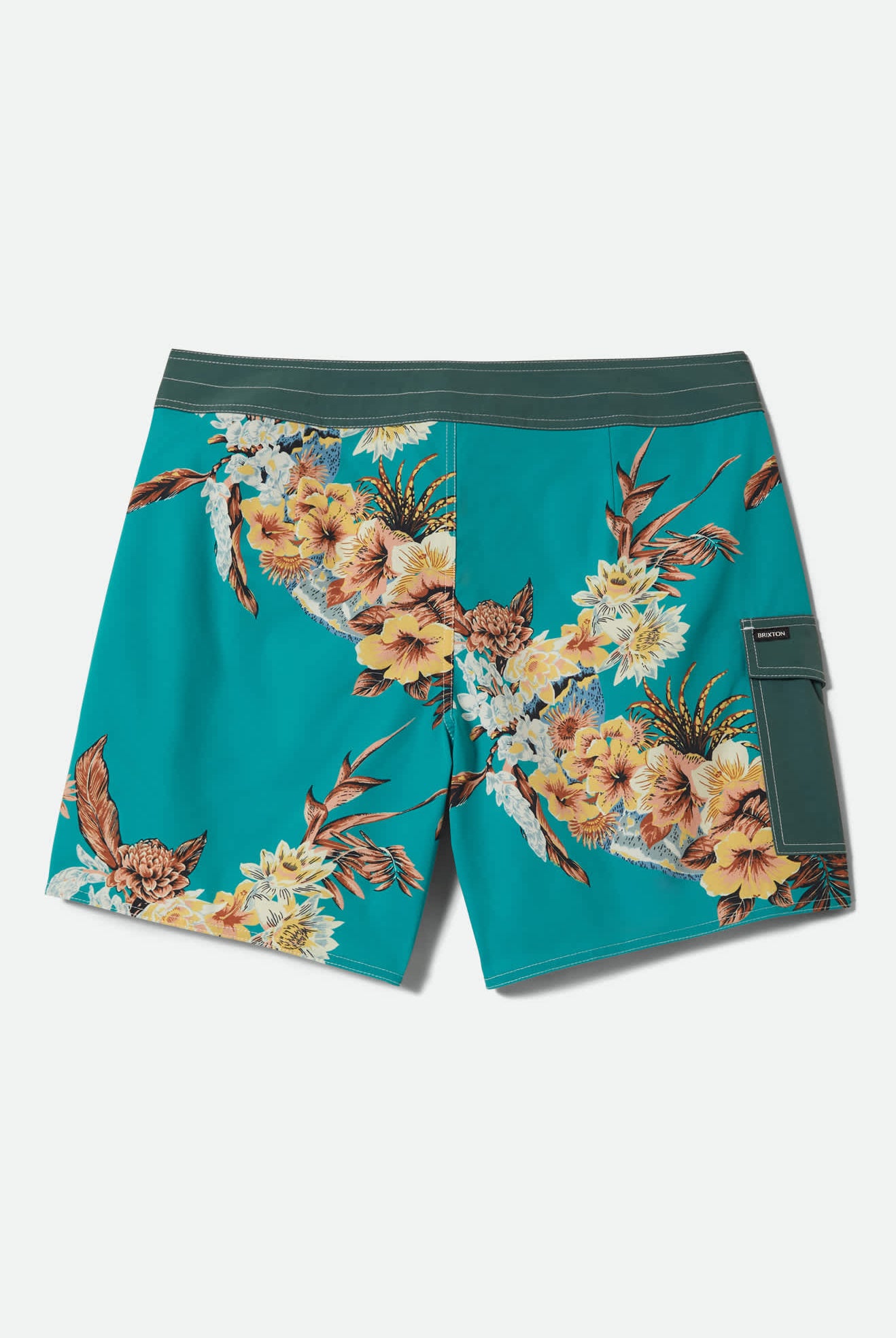 Men's Classic Trunk 17" in the color Primal Green/Floral - Additional Laydown image