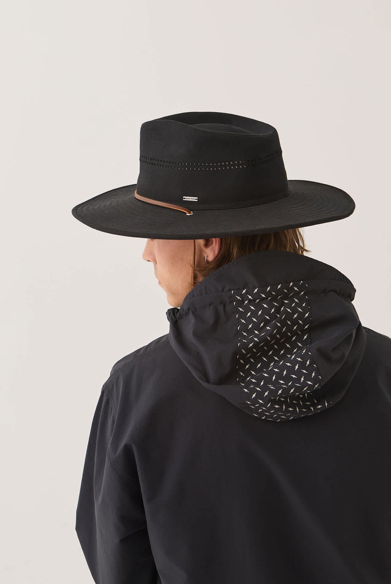 Unisex Beck Journey Canvas Hat in the color Black - Men's Back View