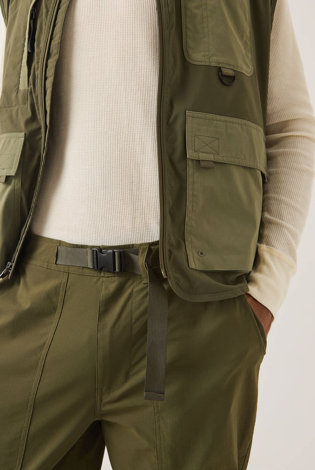 Men's Journey Utility Pant in the color Dark Olive/Olive Surplus - Additional Fit image