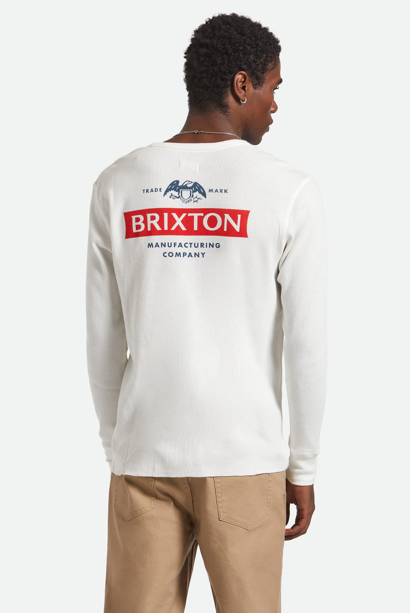 Men's Altered Threads L/S Thermal in the color Off White - Men's Side View